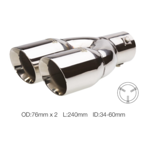 Terminale scarico universale tuning inox doppio Simoni Racing