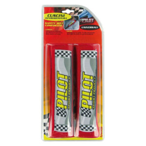 CINTURE SICUREZZA COPPIA CUSCINI AVVOLGI CINTURA ROSSO in cotone 100%