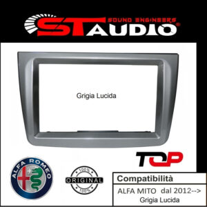 MASCHERINA AUTORADIO 2 DIN SOLO CORNICE PER ALFA ROMEO MITO DAL 2012 IN POI