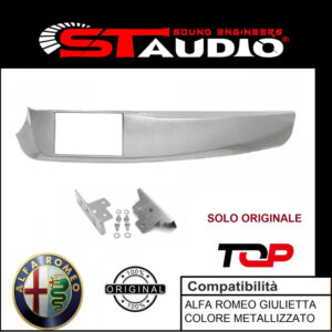 MASCHERINA ADATTATORE 2 DIN ALFA ROMEO GIULIETTA SILVER 2010 AL 2014