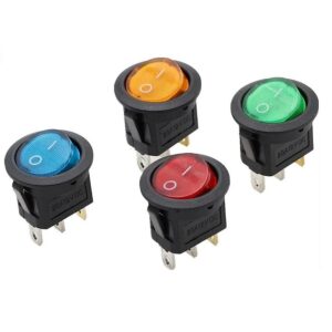 coppia Interruttore luminoso a bilanciere rotondo 12V 20A