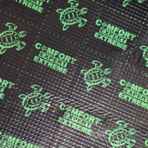 Materiale Smorzante a base di gomma e polimeri 46cm. x 82cm. SPESSORE 6.1MM.