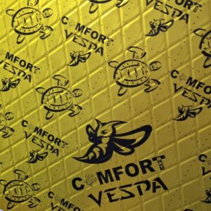 Materiale Smorzante a base di gomma e polimeri 46cm. x 82cm. SPESSORE 3.0MM.