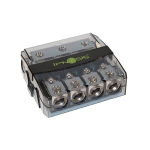 PORTA FUSIBILE A 4 USCITE DA 50MM. IN RAME CROMATO