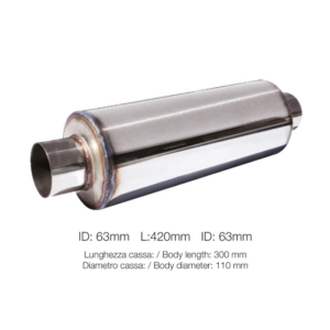 Marmitta Custom Muffler silenziatore universale id 60mm Simoni Racing